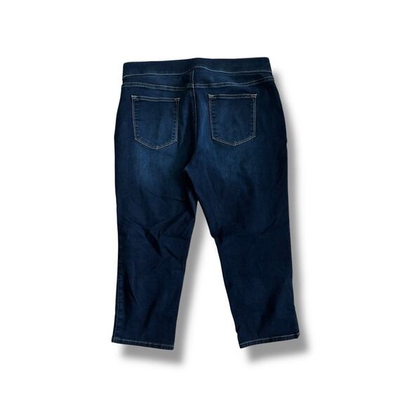 Sonoma Dark Blue Pull On Stretch Denim Ankle Jeggings Women's ~16 - Picture 2 of 4